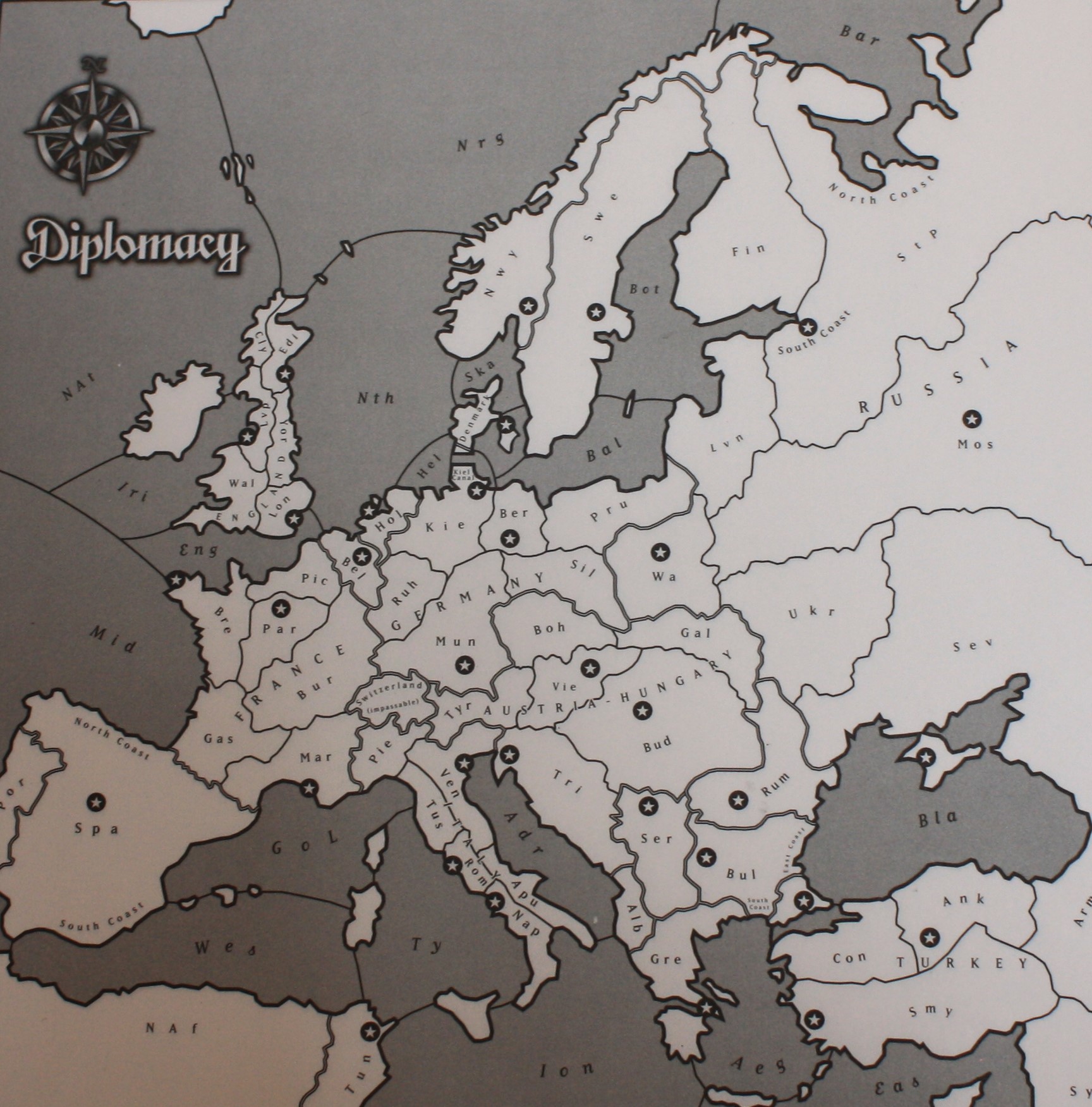 PARTS ONLY -Diplomacy Board Game 1999 Edition – Conference Map Pad (18  Sheets) – Team Toyboxes