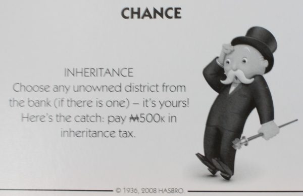 PARTS ONLY - Monopoly City Board Game - #25 Chance Card