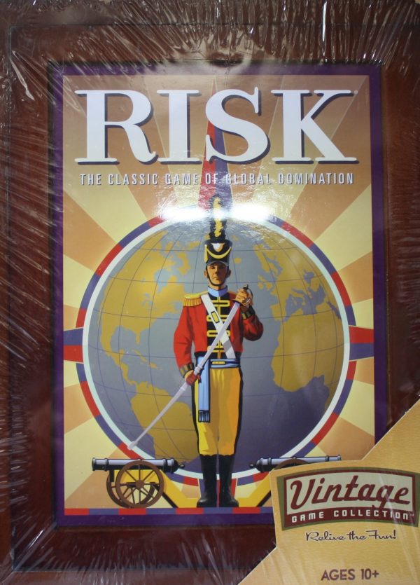 Risk Vintage Wood Book Edition Board Game - New (reduced due to box damage)