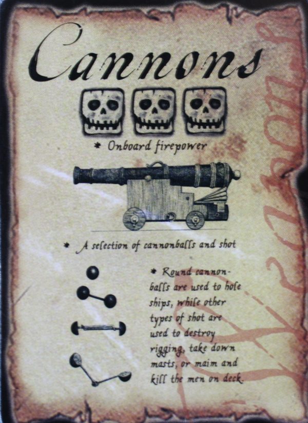 PARTS ONLY - Pirateology Board Game Parts - (1) "Cannons" Card Only