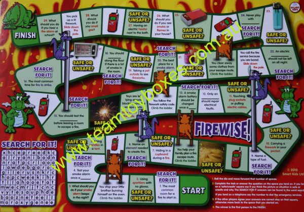 PARTS ONLY - Personal Safety Healthy Living and Well Being Board Game - (1) Firewise Game Board Only