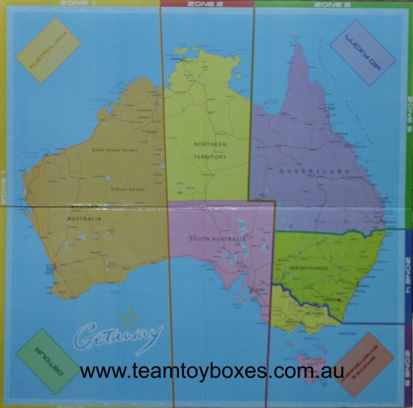 PARTS ONLY - Getaway Travel Australian Edition Board Game - (1) Game Board Only